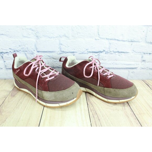 LL Bean 9.5 Wide Suede Mesh Lace Up Comfort Fitness Walking Shoes Sneakers - Picture 3 of 9